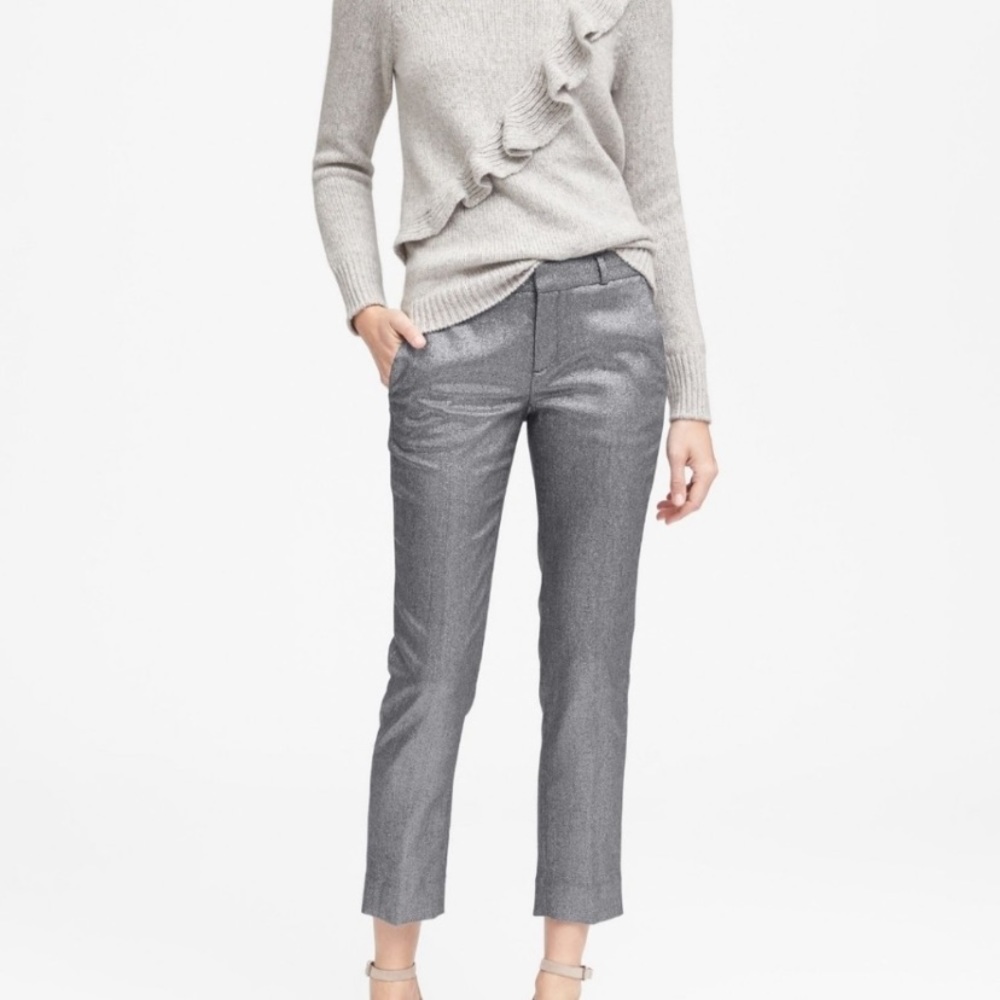 Banana Republic Avery Straight Metallic Pants